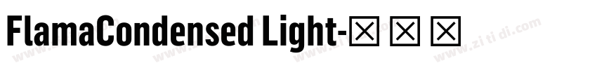 FlamaCondensed Light字体转换